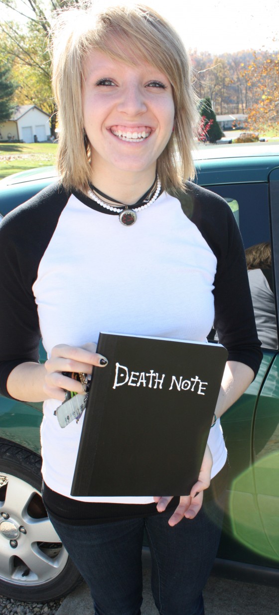 Keeshia made me a Death Note for my Halloween Outfit.(2009)