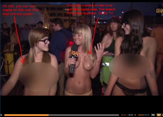 It's a good thing TV censoring in the USA is here to protect us! [NSFW - although it shouldn't be]