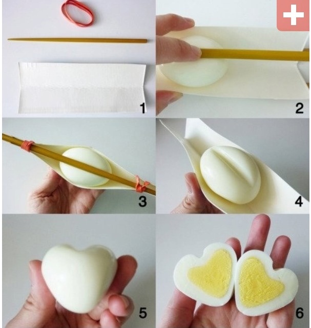 How to make your hardboiled eggs heart shaped